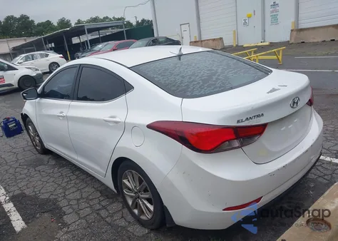 2015 Hyundai Elantra Se/Sport/Limited z USA, uszkodzony, nr VIN 5NPDH4AE9FH621597